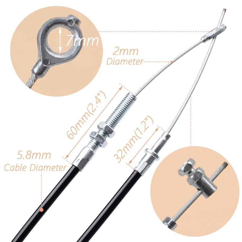 Riyitauto Universal Throttle Cable 60 inch Long for Manco 8252 Cart ASW Go Kart Motorcycle Gas Scooter Minibike Buggy - Image 5